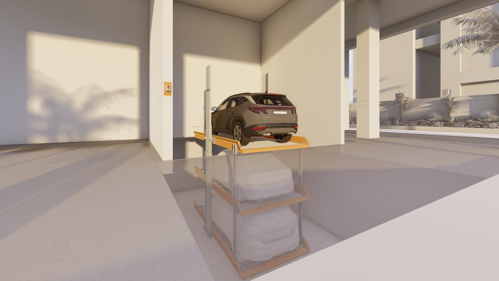3 Level Single Parking System [With Pit]
